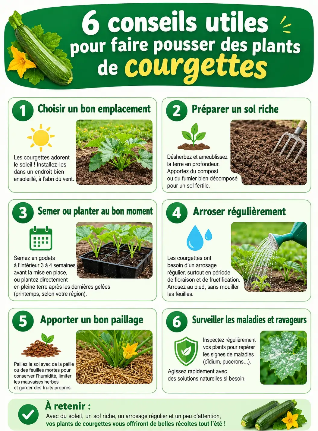6 astuces incontournables pour faire pousser des plants de courgettes - Jardin potager